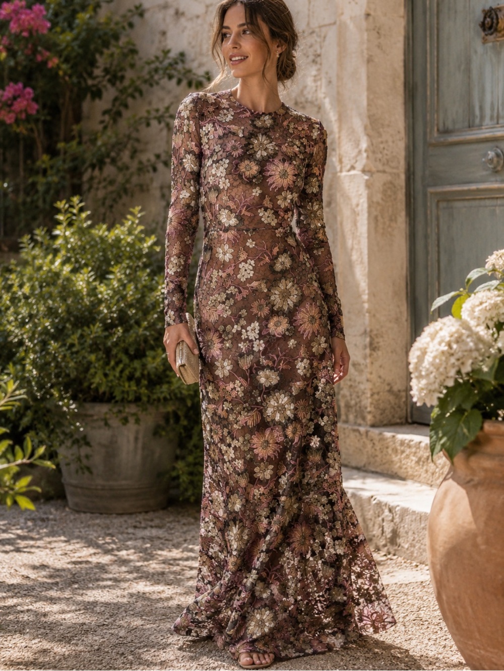 ✨NEW✨SAU LEE Goldie Dress Maxi Gown
Long Sleeve Beaded Floral
